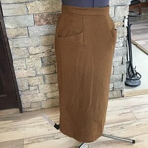 Wool pencil skirt